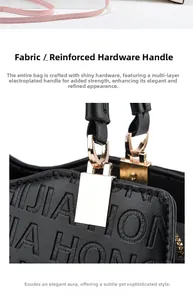 Détail de la texture cuir noir embossé et ferrures dorées sur le sac à main chic
