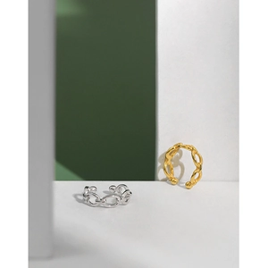 Minimalistische S925 Sterling Silber Ohrklemmen in Silber und Gold Ausführung