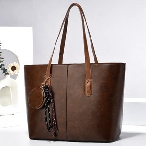 Sac Fourre-tout en Similicuir Pour Femme Et Porte-monnaie Grande Capacité Sac à Bandoulière Gland Rétro Quotidien Sac à Main Pour Femme