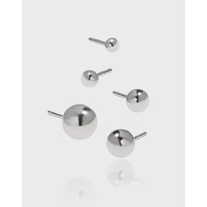 925 Sterling Zilveren Bal Oorknopjes Minimalistische Kleine Ronde Kraal Piercing Voor Vrouwen Mannen Dagelijkse Sieraden Gepolijst Mat Zilveren Oorbellen