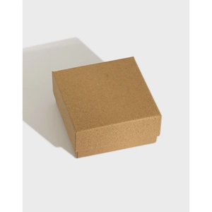 Minimalistische Bruine Kraftpapier Sieradendoos Met Zwarte Spons Inzet Vierkante Deksel En Bodem Verpakkingsdoos Voor Ketting Ring Cadeau