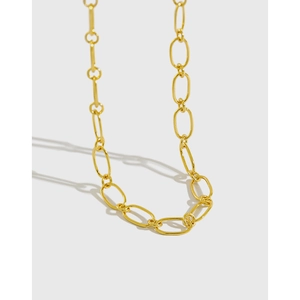 Minimalistische 925 Sterlingsilber Kette Für Damen Stilvolle Ovale Gliederkette Choker Eleganter Galvanisierter Schmuck Geschenk