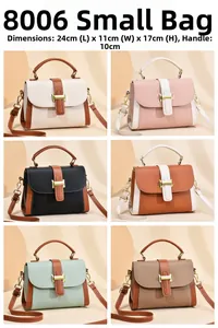 Detailed size chart showing 24x11x17cm dimensions for stylish crossbody handbags