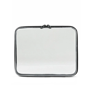 Transparante PVC Waterdichte Cosmetische Tas Draagbare Reistoiletzak Make-up Opbergtas Met Zwarte Bies Dubbele Rits