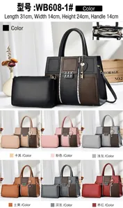 Vista dettagliata delle dimensioni della borsa tote motivo pietra e dei vari colori