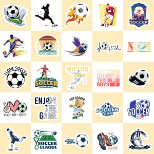 50 wasserdichte Fußball Aufkleber mit Stars und Sportabzeichen für begeisterte Fußballfans