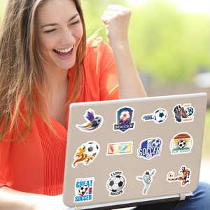 Wasserdichte Fußball-Graffiti-Aufkleber für Laptops und Outdoor-Personalisierung