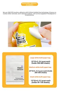 Guida alle taglie per buste in carta kraft bianca con finestra e chiusura a zip