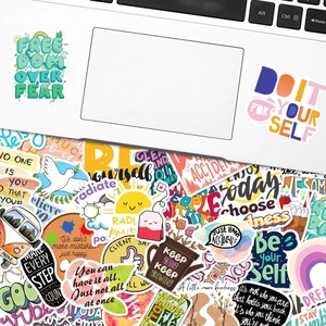 Lot de 50 autocollants de motivation avec citations anglaises pour ordinateur et scrapbooking