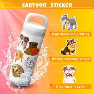 Pegatinas de perros de vinilo impermeable para botellas con diseños de mascotas