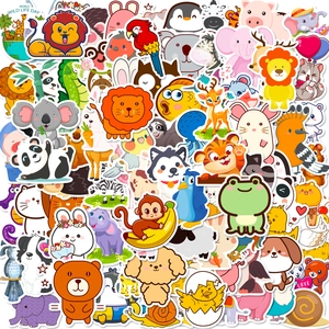 Autocollants Animaux Kawaii Imperméables en PVC Stickers DIY pour Ordinateur Portable Journal Décoration Dessin Animé
