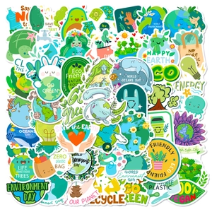 Environmental Protection Stickers Eco Friendly Save Earth Theme Waterproof PVC Decals For Laptop Water Bottle Decoration