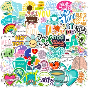 Mental Health Awareness Stickers Motivational Quotes Waterproof Vinyl Decals For Laptop Water Bottle Journaling Gift