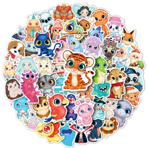 Cute Big Eye Animal Stickers Waterproof PVC Vinyl Decals For Laptop Water Bottle Luggage Scrapbooking Kids DIY Stationery Decor