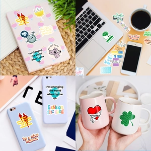 Lot de 50 stickers de motivation imperméables pour ordinateurs et fournitures scolaires