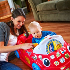 Waterproof science experiment stickers with microscope and flask motifs on toy car