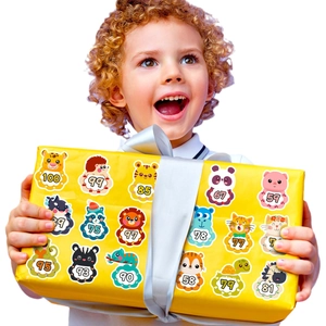 Set de pegatinas educativas de animales y números para el aprendizaje de los niños