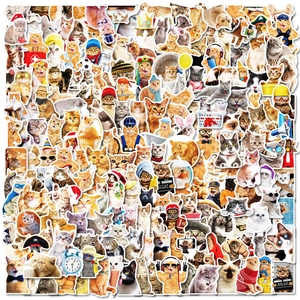 Realistic Cat Waterproof PVC Stickers For Scrapbooking Laptop Luggage DIY Decoration Cute Animal Decals For Kids Adults
