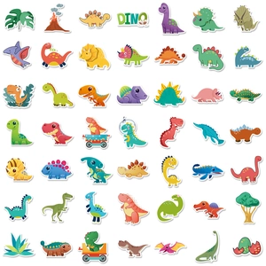 Set van 100 schattige waterdichte dinosaurusstickers voor kinderen en schrijfwaren