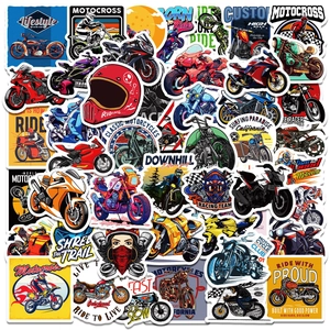 Autocollants Graffiti de Club de Moto Imperméables pour Casque Ordinateur Portable Valise Moto Motocross Décalcomanies en Vinyle Assortis