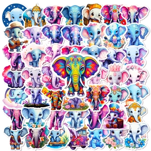 Adesivi Decorativi a Forma di Elefante per Bambini Adesivi in PVC Impermeabile per Laptop Bottiglia d'Acqua Valigia Scrapbooking Fai da Te