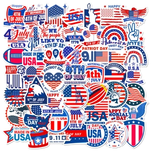 Amerikanische Flagge Unabhängigkeitstag Aufkleber Patriotische Graffiti Aufkleber Wasserdichte Vinyl Laptop Gepäck Etiketten