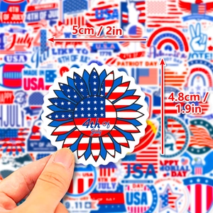 Sonnenblume US-Flaggen Aufkleber für den Independence Day zur patriotischen Dekoration