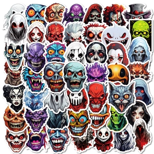 Halloween Horror Ghost Face Stickers Waterproof Vinyl Decals For Laptop Skateboard Luggage Skull Zombie Clown Stickers
