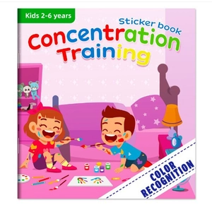 Kids educational sticker book set for space and transport cognitive training for ages 2-6