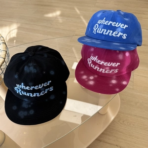 Unisex Hip Hop Tie Dye Polka Dot Baseball Cap With Embroidery Letter Flat Brim Streetwear Adjustable Sun Hat Outdoor