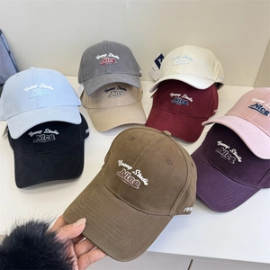 Vintage Alphabet Embroidery Baseball Cap For Men Women Cotton Polyester Blend Adjustable Sun Hat Casual Streetwear Fashion Peak Cap