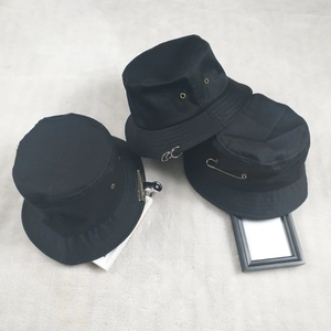 Chapeau Bob Harajuku Streetwear en Coton Avec Anneaux en Fer Épingle à Nourrice Pliable Protection Solaire Pour Hommes Femmes