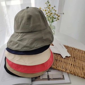 Foldable wide brim sun hat for women in various colors including khaki and navy blue