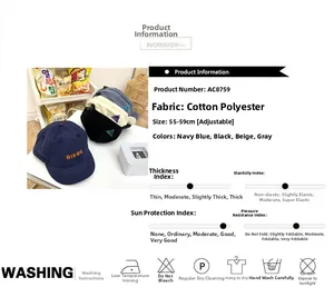 Detail view of cotton-polyester baseball cap showing BIEBS embroidery and adjustable buckle