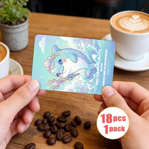 Close-up of a Dolphin Warrior motivational card from an eighteen-piece animal set