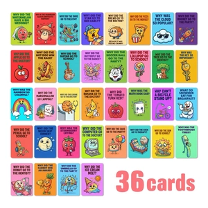 Tarjetas de Notas para Lonchera de Dibujos Animados para Niños Papel Couché Educativas Chistes Adivinanzas para Escuela Interacción Decoración