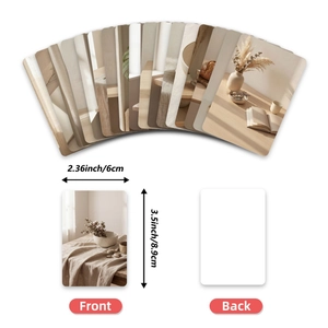 Set di 18 cartoline minimaliste nordiche in tonalità beige caldo per la decorazione