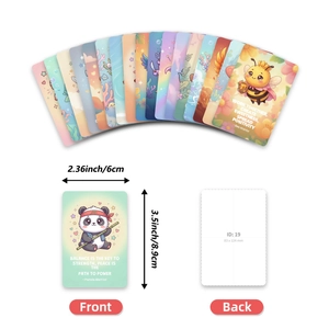 Set of 18 motivational animal warrior cards with positive quotes for courage and confidence