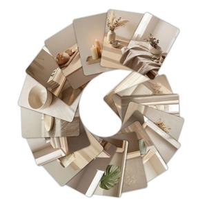Set di 18 cartoline in stile nordico minimalista con foto estetiche per decorazione