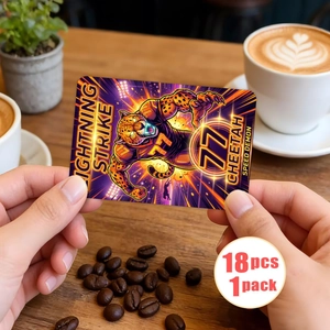 Gros plan d'une carte de sport Cheetah Speed Demon sur un décor de table de café chic