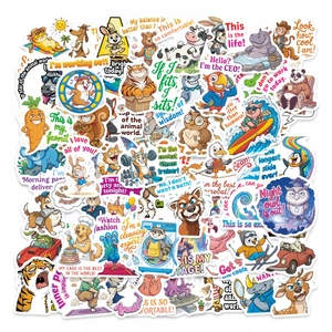 Lustige Tier Meme Aufkleber Wasserdichte Vinyl Decals Für Laptop Handyhülle Dekor Humorvolle Cartoon Tier Aufkleber Geschenk