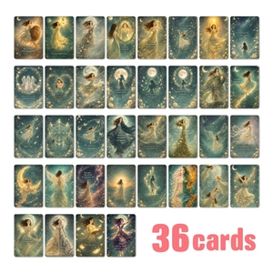 Jeu De Cartes d'Affirmation Déesse De La Nuit Lunaire Pour Femmes Citations Inspirantes Nuit Étoilée Onirique Cartes Décoratives Artistiques