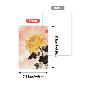 36-piece set of floral and bird greeting cards with elegant ink painting and round corners