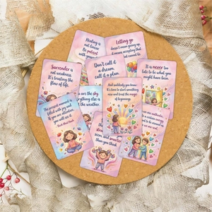 Set of 18 pastel watercolor affirmation cards for wall decor and journaling