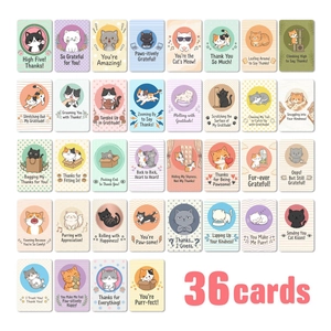 Cartoon Cat Thank You Cards With Cute Animal Puns For Student Gift Message Small Note Cards Stationery Decorations