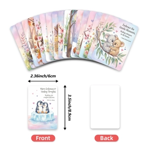 Lot de 18 cartes d'inspiration aquarelle avec animaux pour décoration murale