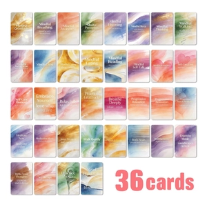 Carte di Suggerimento per la Guarigione ad Acquerello Meditazione Mindfulness per Alleviare lo Stress Gratitudine Quotidiana Benessere Spirituale Regalo