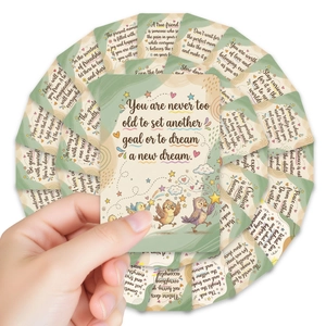 Lot de 36 cartes d'animaux de la forêt avec citations inspirantes pour décoration murale