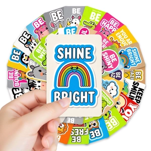 36-pack of colorful cartoon animal lunch box reward cards and stickers for children