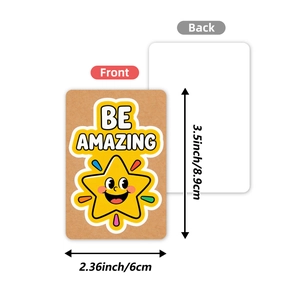 36-piece set of cute cartoon animal reward cards for lunchboxes with yellow star